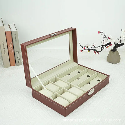 Ready-Made Watch and Glasses Boxes, High-End Leather Jewelry Boxes, Jewelry Boxes, Watch Storage Boxes, Watch Wholesale Factory