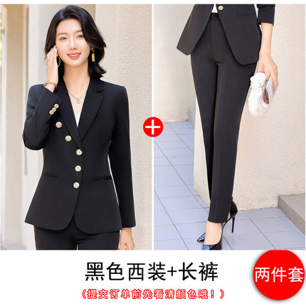 Orange Suit Jacket Women's High-end Fashionable Business Wear Elegant Goddess Fan Dress Western Style Fashionable Small Suit suit