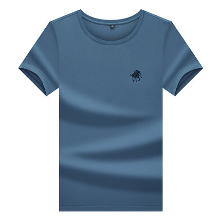 Mingdi Mouse Men's Summer Fashion Versatile Short-Sleeved Round Neck T-Shirt Korean Style Pure Cotton Large Size Loose Young Men's T-Shirt