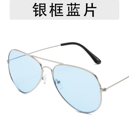 3025 fashion aviator goggles men and women personalized hip-hop all-match sunglasses 3026 colorful ocean sunglasses