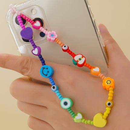 Factory direct supply handmade beaded mobile phone lanyard bluetooth speaker lanyard flashlight fan selfie stick U disk sling
