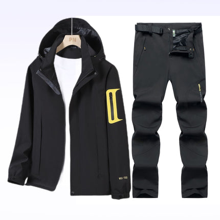 Outdoor Charge Clothes Men's and Women's Spring and Autumn Thin Sports suit Windproof Waterproof Climber Pants Hiking plus size Trendy Jacket