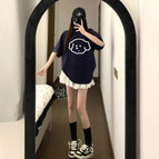 Navy blue (a dog head in the middle) / S (recommended to wear 37.5-50kg years old)