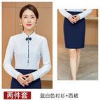 Blue Blouse Dress / S