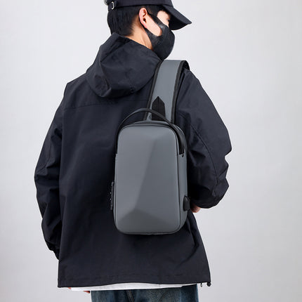 Large Capacity Outdoor Riding Crossbody Bag Men's Multifunctional Usb Rechargeable Shoulder Bag Business Simple New Chest Bag