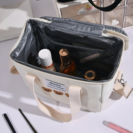 Cartoon Embroidered Handbag 2025 Spring New Waterproof Insulated Lunch Box Bag Ins Crossbody Bag Mommy Bag Women's Bag