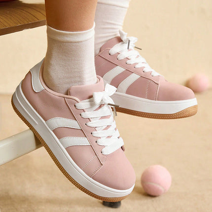 Sneakers Women's New Spring All-match Breathable Non-slip Sneakers Thick-soled Sports Casual Shoes Cross-border plus size Women's Shoes for Students