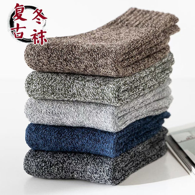 Socks Men's Autumn and Winter fleece-lined Thickened Warm Terry Socks Men's Towel Socks Winter Floor Socks Extra Thick Cotton Socks