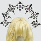 Black pointed inward + pink diamond