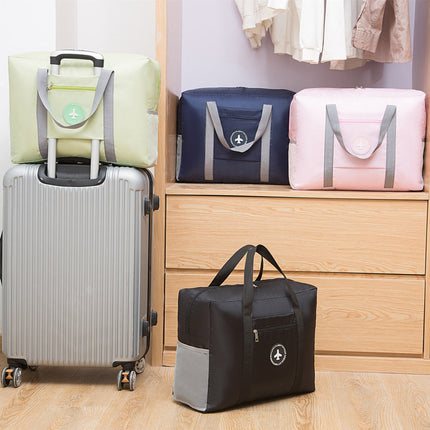 Thickened Round-Label Luggage Bag That Can Be Used as a Trolley Case, Foldable Travel Bag, Airplane Bag, Moving Packing Bag, and Clothing Storage Bag