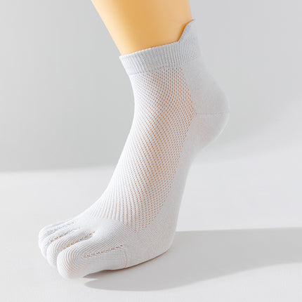 Toe Socks for Men and Women, Ultra-Thin Breathable Mesh Summer Tabi Socks, Pure Cotton Combed Short-Tube Pure Cotton Boat Socks, Invisible Socks