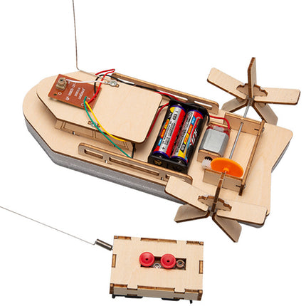 Children's handmade diy remote control Ming ship technology small production young students scientific experiment teaching material package wholesale