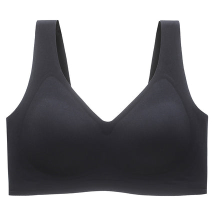 Cross-border chubby girl Traceless plus size Underwear Women's Large Chest Showcase Small Anti-sagging Comfortable Non-rims Thin Large Chest Bra