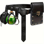 Black suit-rivet waist bag (510g)