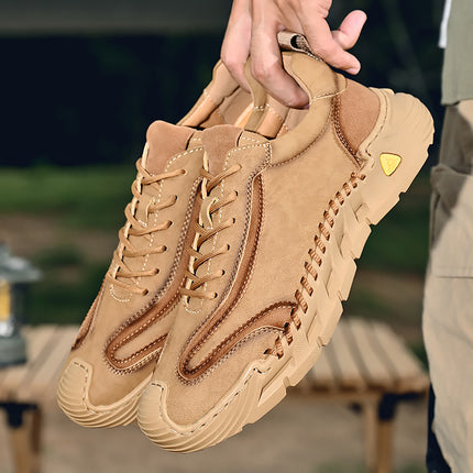 Cross-Border Hot-Selling Spring and Summer New Products Hand-Stitched Casual Men's Shoes Fashionable Soft Sole Versatile Breathable Leather Shoes