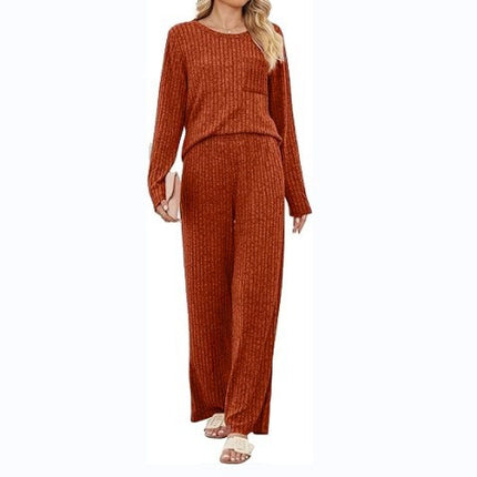 2024 Amazon cross-border autumn and winter New European and American temu pit brushed solid color fashion women's casual style suit
