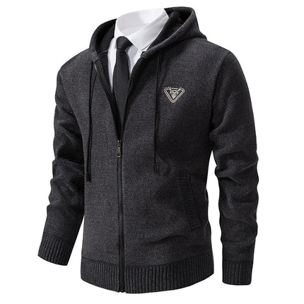 Cross-border autumn and winter new men's cardigan coat fashion loose sweater jacket plus size outer sweater men