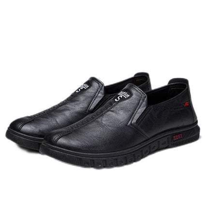 Men's Shoes 2026 New Business Casual Shoes British Style Slip-On Men's Casual Korean Style Breathable Leather Shoes with a High-End Feel