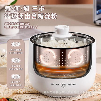 Mini Electric Rice Cooker Small Intelligent Multi-functional Household Dormitory Electric Non-stick Cooker Electric Rice Cooker Small Electric Cooker