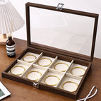 Walnut inner rice jewelry box [8 compartments]