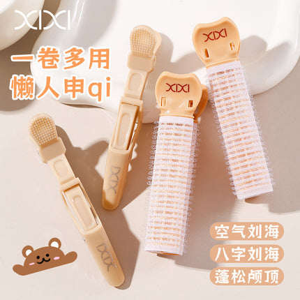 Xixi Fluffy Curling Iron Bangs Root Clip Forehead High Crown Styling Curling Roller Fluffy Fixing Clip 4-Pack