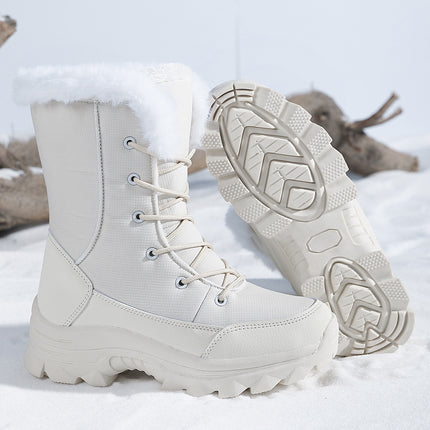 Shoe Factory Wholesale New Winter High-Top Non-Slip Plus Velvet Women's Boots High Boots Women's Snow Boots Fashionable Warm Boots