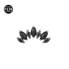 Teeth m0.9 / Black jade + black zirconium [head only]
