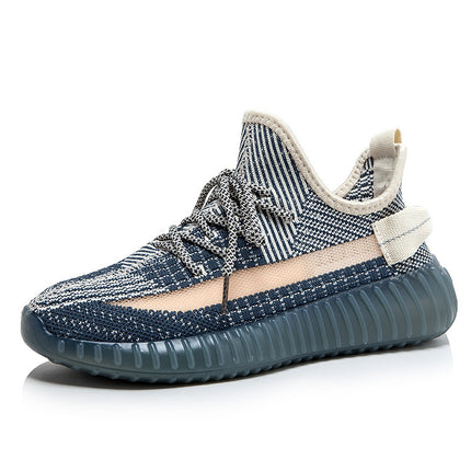 350 Unisex Large Size Yeezy Shoes Breathable Fly-Knit Sneakers Autumn Mesh Running Shoes Cross-Border Wholesale in Stock