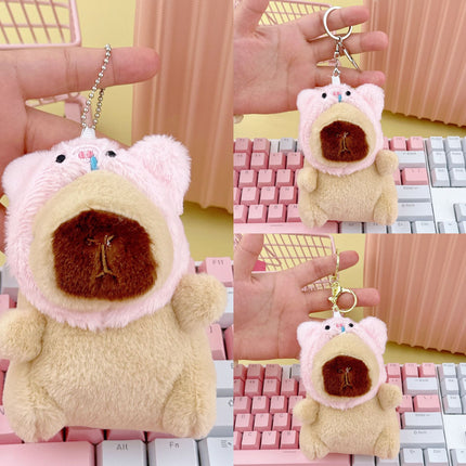 Cross-Border Capybara Mascot Backpack Small Pendant Keychain Chinese Style Zodiac Pendant Couple Ugly Doll