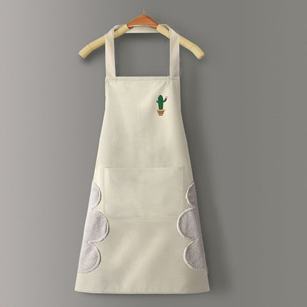 Logo advertising custom apron waterproof and oil-proof pvc kitchen cooking custom waist household a wholesale