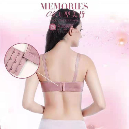 Factory direct supply plus size underwear thin no steel ring underwear comfortable gathered breathable bra middle-aged and elderly mother bra