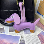Purple dachshund pendant