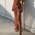 Orange long skirt / One size fits all
