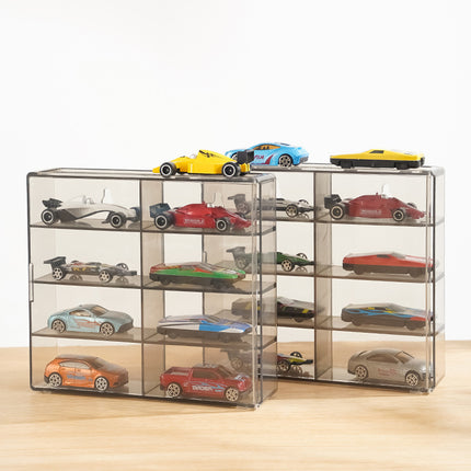 8-grid car model storage box display rack showcase Hot Wheels toy parking space compartment Transparent stackable