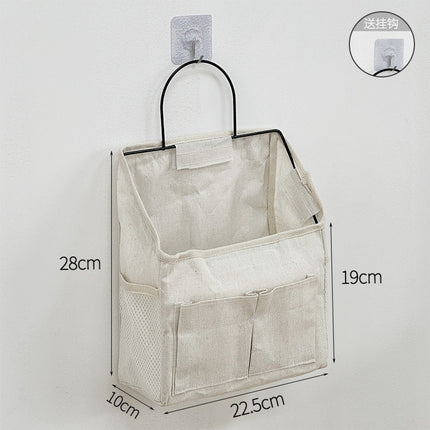 Cross-Border Student Fabric Storage Hanging Bag Wall-Mounted Dormitory Wall Storage Bag Door Hanging Pocket Storage Bag