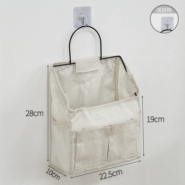 Cross-Border Student Fabric Storage Hanging Bag Wall-Mounted Dormitory Wall Storage Bag Door Hanging Pocket Storage Bag