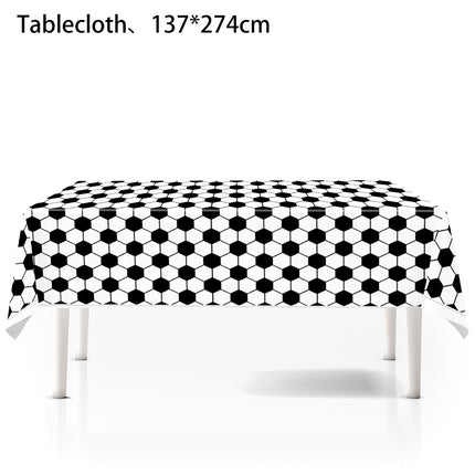 Cross-border White Baseball Sports Theme Birthday Party Supplies Decorative Paper Plate Paper Towel Tablecloth Disposable Tableware suit
