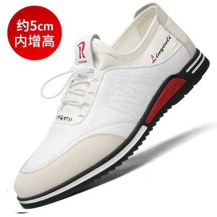 Men's Sports and Leisure Leather Shoes, Korean Style Youth Trendy Shoes, Soft Sole Heightening Men's Shoes, Four-Season Leather Shoes, Drop Shipping