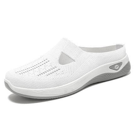 Shoes Women's Summer New Slip-on Slippers Mesh Hollow Casual Shoes Soft Sole Comfortable Moms Shoes