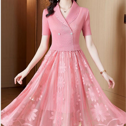 dress high-end temperament socialite goddess fan high sense 2025 new summer new mother noble rich wife