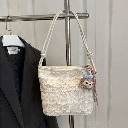High-Looking and Large-Capacity Women's Small Square Bag 2025 Summer New Fashion Cute Lace Armpit Bag Commuter Shoulder Bag