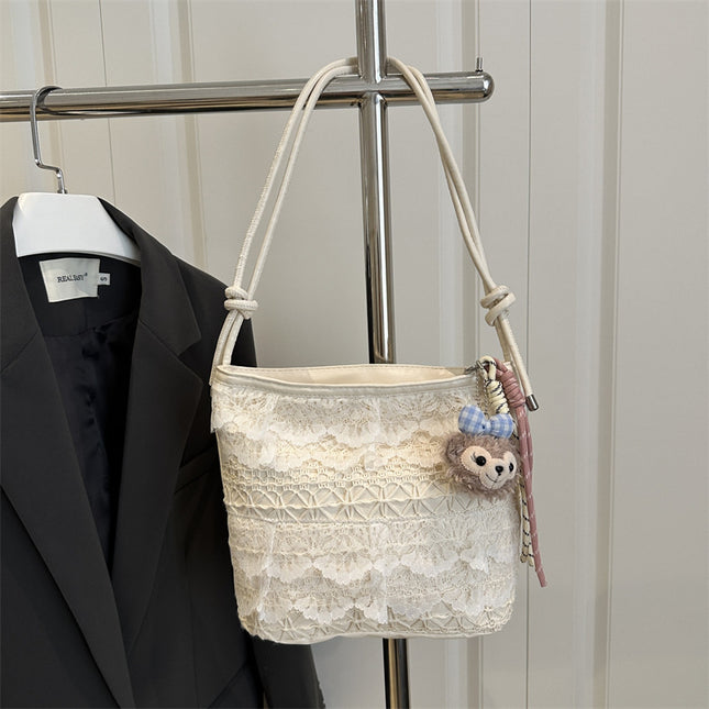 High-Looking and Large-Capacity Women's Small Square Bag 2025 Summer New Fashion Cute Lace Armpit Bag Commuter Shoulder Bag