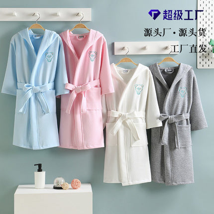 Category a All-Season Universal Children's Cartoon Cotton Air Layer Bathrobe, Bathrobe, Loungewear, Pajamas, Sleepwear, Can Be Worn Outside