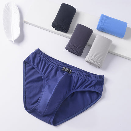 Carefully Selected Pure Cotton Men's Underwear Plus Size Briefs Breathable Sweat-Absorbent Middle-Aged and Elderly Cotton Briefs Men's Wholesale