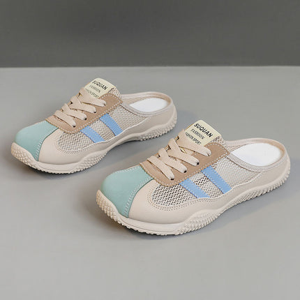 K1512 Baotou Slippers 2025 Spring and Summer Mesh Breathable Casual Shoes Wear-Resistant Breathable Shoes Student Sneakers