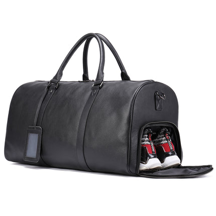 Crazy Horse Leather European and American Retro Men's Casual Travel Bag Genuine Leather Large Capacity Portable Crossbody Bag Advanced Travel Bag