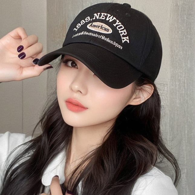 Hat men and women Korean tide letter embroidery baseball cap fashion Joker cap spring and summer travel sun hat wholesale