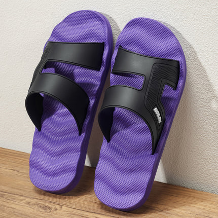Large Size Men's Slippers Men's Sandals and Slippers for Outer Wear Massage One-Word Thick Bottom Non-Slip Household Bathing Sandals for Summer for Youth