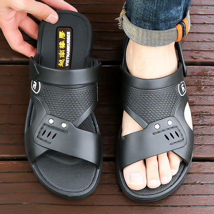 2025 New Men's Sandals Casual Soft Sole Outdoor Non-Slip Breathable Wear-Resistant Beach Bathing Slippers Manufacturer Wholesale