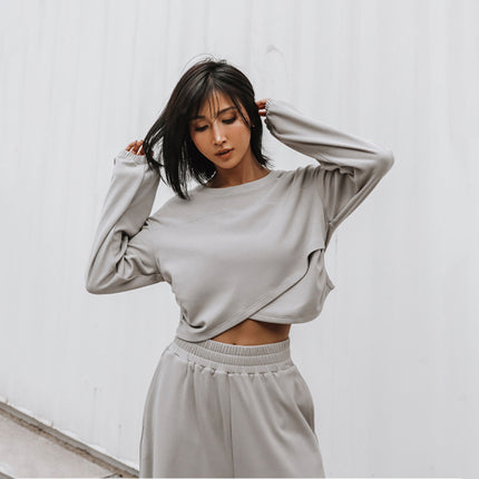 2026 Amazon Ebay European and American Foreign Trade Women's Clothing Autumn and Winter New Fashion Sports Casual Sweatshirt Set Two-Piece Set